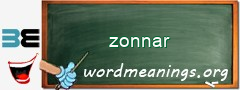 WordMeaning blackboard for zonnar
